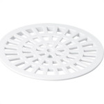 Grelha Plastica Herc Redonda Branca 15X15 285 - Kit C/6 