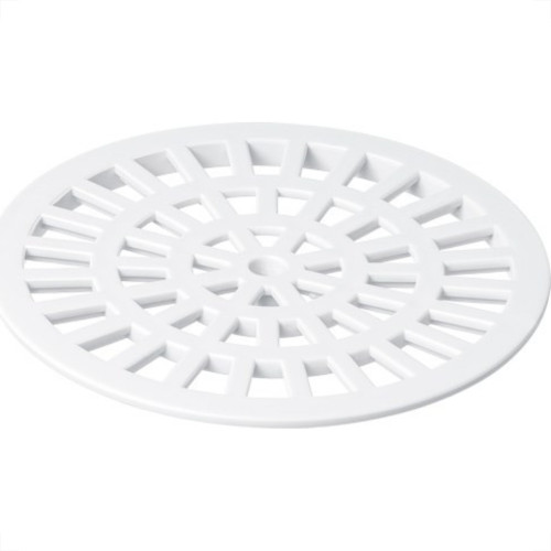Grelha Plastica Herc Redonda Branca 15X15 285 - Kit C/6 