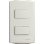 Conjunto Siena 4X2 Branco Com Placa (2Simples Horizontal) 6521
