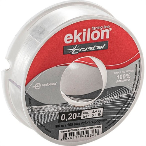 Linha Pesca Ekilon Branca 0,20Mm X 100M 47001 - Kit C/20 