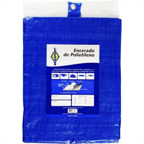 Lona Carreteiro Brasfort Azul 3X 3M 100 Gramas Por M² 8595
