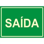 Placa Sinalizacao Pvc 20X30 ''Saida Fluorescente'' 250Bm