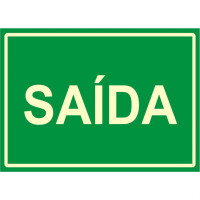 Placa Sinalizacao Pvc 20X30 ''Saida Fluorescente'' 250Bm