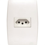 Conjunto Soprano Ilus 4X2 Branco Com Placa(1Tomada 10A) 5Ub99052