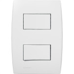 Conjunto Soprano Ilus 4X2 Branco Com Placa(1Simples+1Paralelo) 5Ta99050