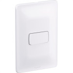 Conjunto Pial Zeffia 4X2 Branco Com Placa(1Interrupitor) 680119