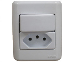 Sistema Perlex Branca (1 Simples+Tomada 10A) 3081/11Br