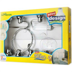 Acessorio Wc Milano Cromado Cristal 7 Pecas M1303-05010