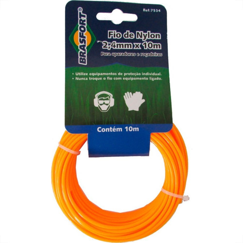 Fio De Nylon Brasfort Redondo 2,4Mm/ 10M 7534