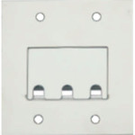Placa Piso Inox 4X4 Para 3 Rj Pi44Rj