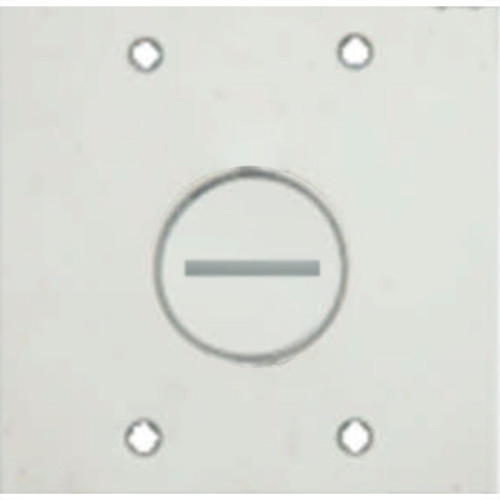Placa Piso Inox 4X4 Para 1 Rosca Pi44Ro
