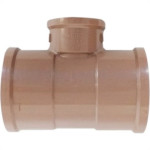 Tee Marrom Krona Liso Liso Liso Reducao 75Mmx60Mm 473 - Kit C/4 