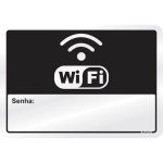 Placa Sinalizacao Aluminio 16X23 ''Wifi Insira Senha'' 150Ar