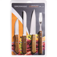 Kit Churrasco Simonaggio 4Pecas Blister 350.174.9052.400