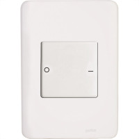Conjunto Perlex Aros 4X2 Branco Com Placa(1Bipolar 16A) 7306