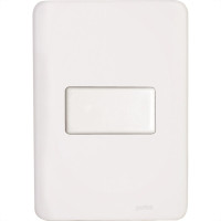 Conjunto Perlex Aros 4X2 Branco Com Placa(1Paralelo) 7381P