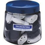 Pino Femea 2 Polos Tramontina 10A Preto/Branco  - Kit C/24 