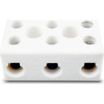 Conector Porcelana Interneed 3Polos 16Mm 66156 - Kit C/10 