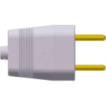 Pino Macho 2 Polos Ilumi 10A Cinza 1401Pct - Kit C/10 