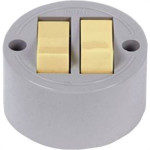 Interruptor Externo Ilumi Redondo Cinza 2 Simples 1656Pct - Kit C/10 