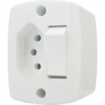 Interruptor Externo Ilumi Redondo Branco 1 Simples+Tomada 20A 16545Pct - Kit C/10 