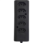 Tomada Barra Interneed   Quintupla 10A 2 Polos +Terra Preta 66354