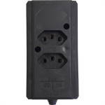 Tomada Barra Interneed   Dupla 10/20A 2 Polos +Terra Preta 68945