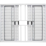 Janela Veneziana 6 Folhas Hikari Branca 1 X 2M Com Grade Vc37