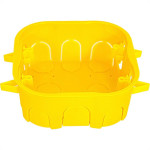 Caixinha Luz Plastica 4X4 Mondiale Amarela Drywal 6000 - Kit C/10 