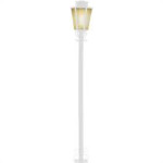 Poste Jardim Ideal Sextavado 1,76M P9 Branco Policarbonato 2272