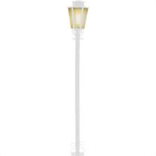 Poste Jardim Ideal Sextavado 1,76M P9 Branco Policarbonato 2272