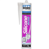 Cola Silicone Tekbond 270G Acetico Incolor Multiuso 