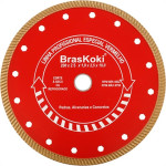 Disco Diamantado Braskoki 230Mm Turbo Jet Profissional Seco/Agua 