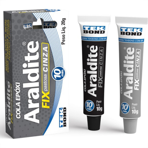 Araldite Tekbond Pasta Cinza 10 Minutos 20 Gramas 