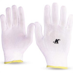 Luva Helanca Kalipso Nylon Branca  - Kit C/12 