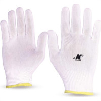 Luva Helanca Kalipso Nylon Branca  - Kit C/12 