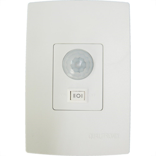 Sensor Qualitronix Parede Embutir Foto 180° Com Chave Branco Qi6M