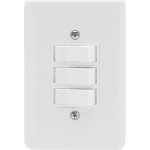 Conjunto Ilumi 4X2 Branco Com Placa (2Simples+1Paralelo) 2025