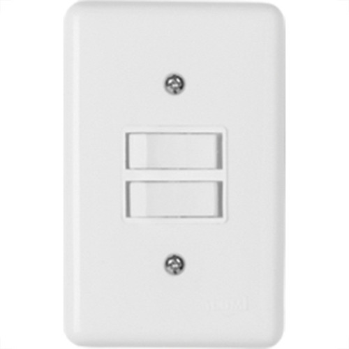 Conjunto Ilumi 4X2 Branco Com Placa (1Simples+1Paralelo) 2023