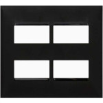 Placa Pial Plus+ Preta 4X4 (2+2 Distanciada) 618514Pt