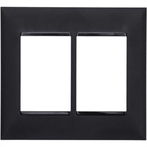 Placa Pial Plus+ Preta 4X4 (3+3 Horizontal) 618516Pt