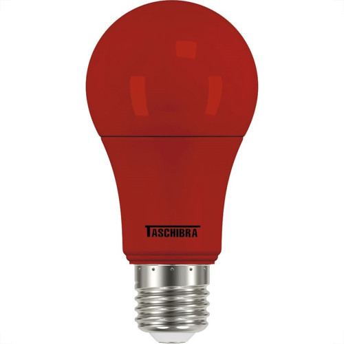 Lampada Led Bulbo Taschibra 5W Tkl Vermelha 