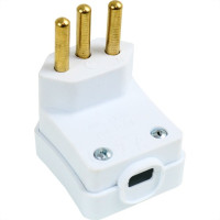 Pino Triangulo 2 Polos+Terra Perlex 20A Branco 2056Brc/10 - Kit C/10 
