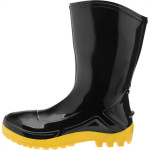 Bota Galocha Marluvas Preta Solado Amarelo (Cano Medio) 43 Par 