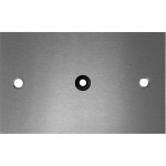 Placa Piso Aluminio 4X2 Com Furo Pa42F