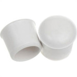 Ponteira Cadeira Forsan Borracha Branca   1.1/4'' 2Pecas 0056Cb