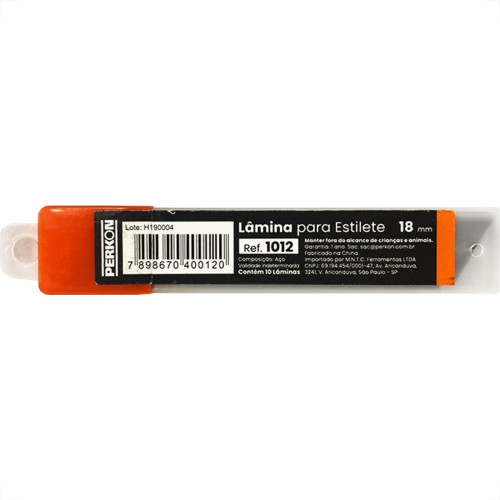 Lamina Estilete Larga Perkon 10Pecas 1012