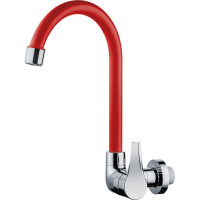 Torneira Abs Bica Movel Parede Alta Herc 1/4V Twist Vermelha 2941