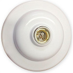 Plafonier Pvc Elite Redondo Lombada Branco Soquete Porcelana E27 242