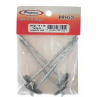 Cartela Prego Telheiro Preguim Galvanizado  18X36 (3,40X83mm) Com 04 Pecas 7912
